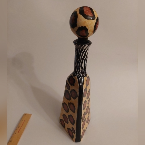 Vintage* 1998 Modernist Art Deco Decanter/Bud Vase by Derie - Picture 3 of 10